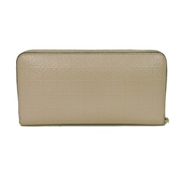 LOEWE Long Wallet Repeat Zip Around Current Greige Round Anagram Embossed Light Oat C499T12X07 Men's Women's Billfold