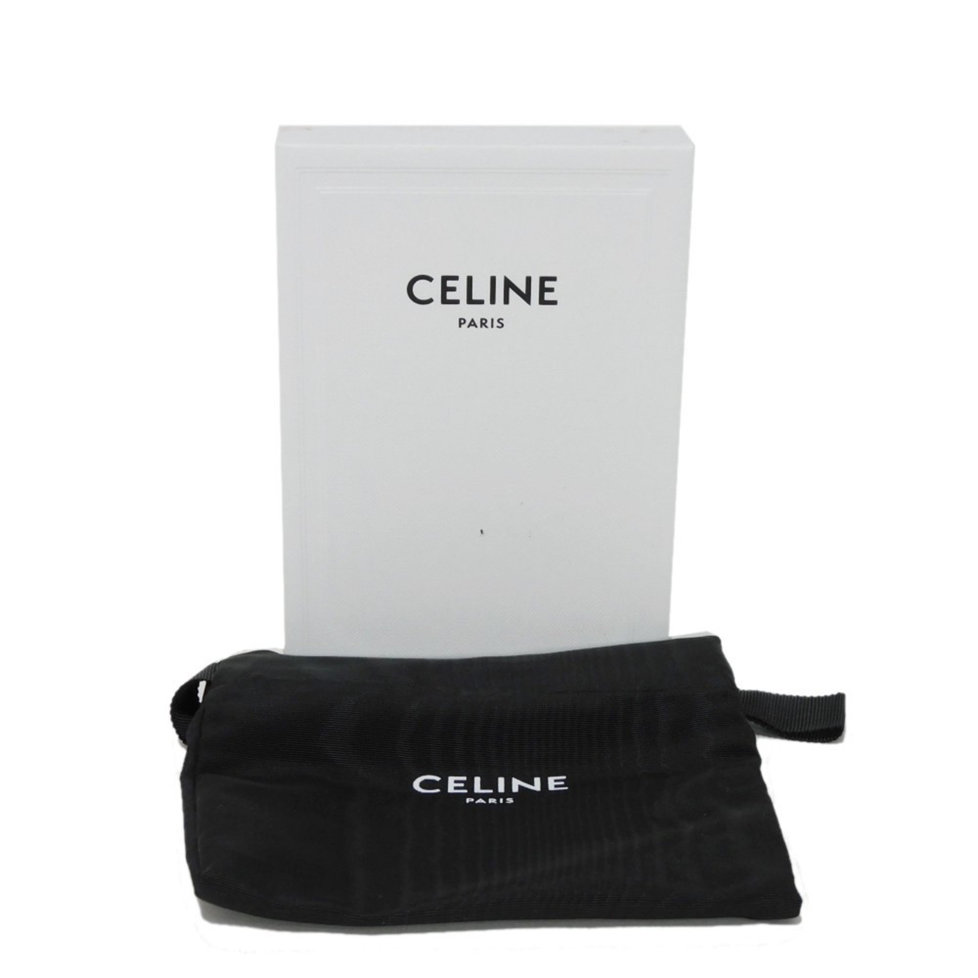 CELINE Bi-fold Wallet Origami Flap Current Billfold Card Case Triomphe Tan 10D902BZ9.04LU Men's