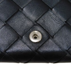 Bottega Veneta Tiny Wallet Nero Cobalt Bicolor RFID Maxi Intrecciato 667036 VCPQ6 1073 Men's Billfold