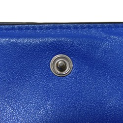 Bottega Veneta Tiny Wallet Nero Cobalt Bicolor RFID Maxi Intrecciato 667036 VCPQ6 1073 Men's Billfold