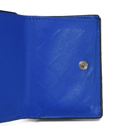 Bottega Veneta Tiny Wallet Nero Cobalt Bicolor RFID Maxi Intrecciato 667036 VCPQ6 1073 Men's Billfold