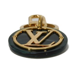 Louis Vuitton LOUIS VUITTON Keychain Portocle LV Token Signature Marble GP Gold Key Ring Circle Green MP2722 Men's