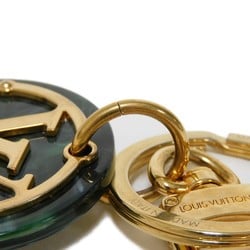 Louis Vuitton LOUIS VUITTON Keychain Portocle LV Token Signature Marble GP Gold Key Ring Circle Green MP2722 Men's