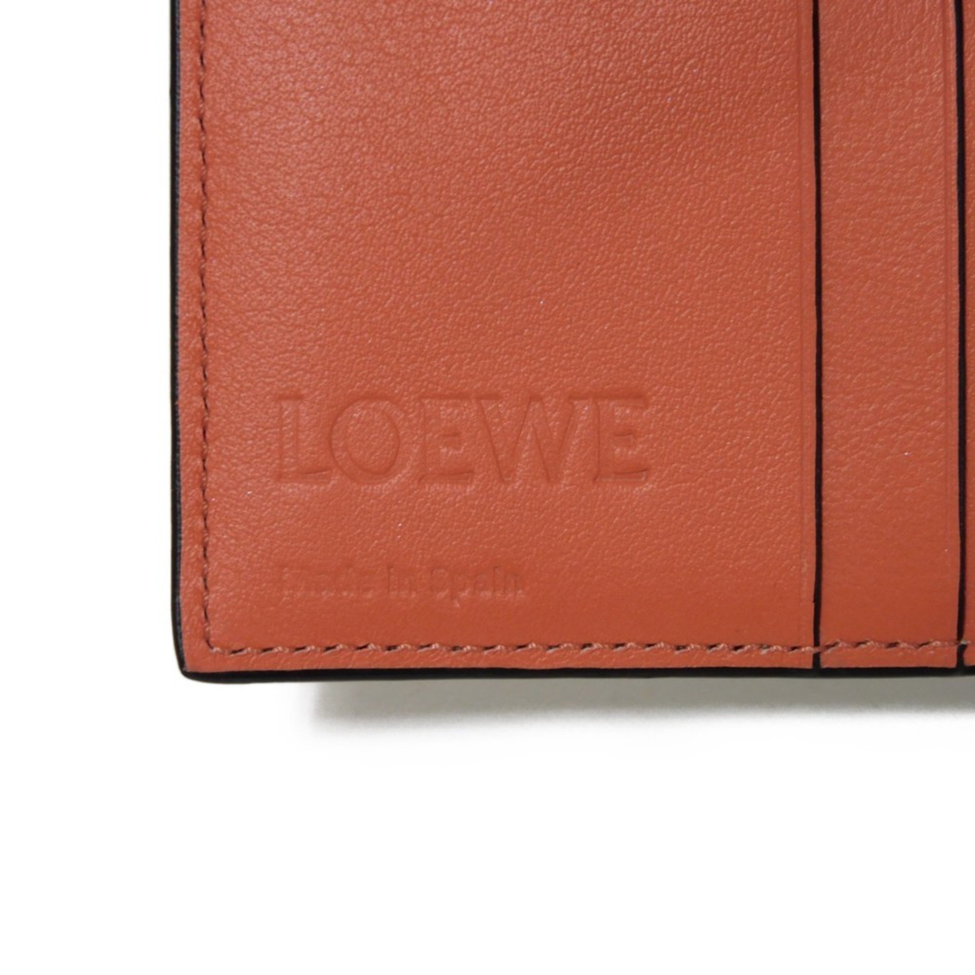 LOEWE Bi-fold wallet Compact Zip Wallet Current model Light Oat Honey Trio color Greige Anagram C660Z41X01 Women's Bill compartment