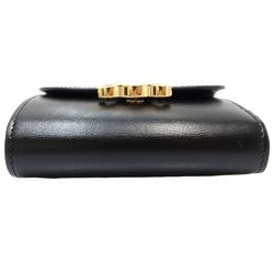 CELINE Bi-fold wallet 10D783DPV.38NO Small flap Triomphe shiny calfskin black 180774