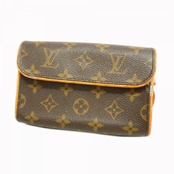 Louis Vuitton Waist Bag Monogram Pochette Florentine M51855 Brown Women's