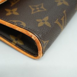 Louis Vuitton Waist Bag Monogram Pochette Florentine M51855 Brown Women's