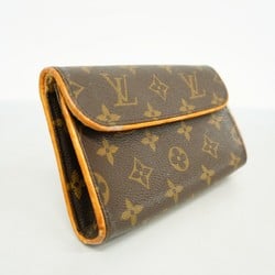 Louis Vuitton Waist Bag Monogram Pochette Florentine M51855 Brown Women's