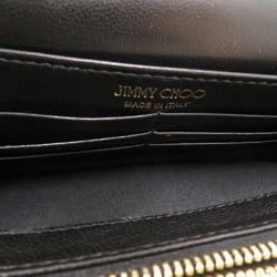 Jimmy Choo Chain Wallet Velour Black Long 2030JIMMY CHOO