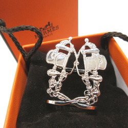 Hermes Bride de Gala Metal Silver Scarf Ring 0204HERMES