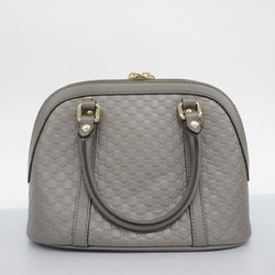 Gucci handbag Micro Guccissima 449654 leather grey champagne ladies