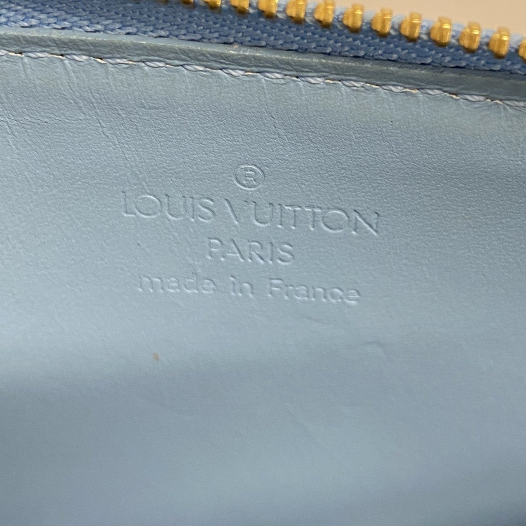 Louis Vuitton Pouch Vernis Lexington M91011 Baby Blue Ladies