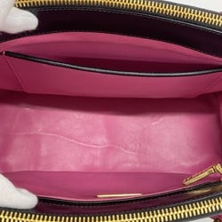 Prada handbag saffiano leather black pink ladies