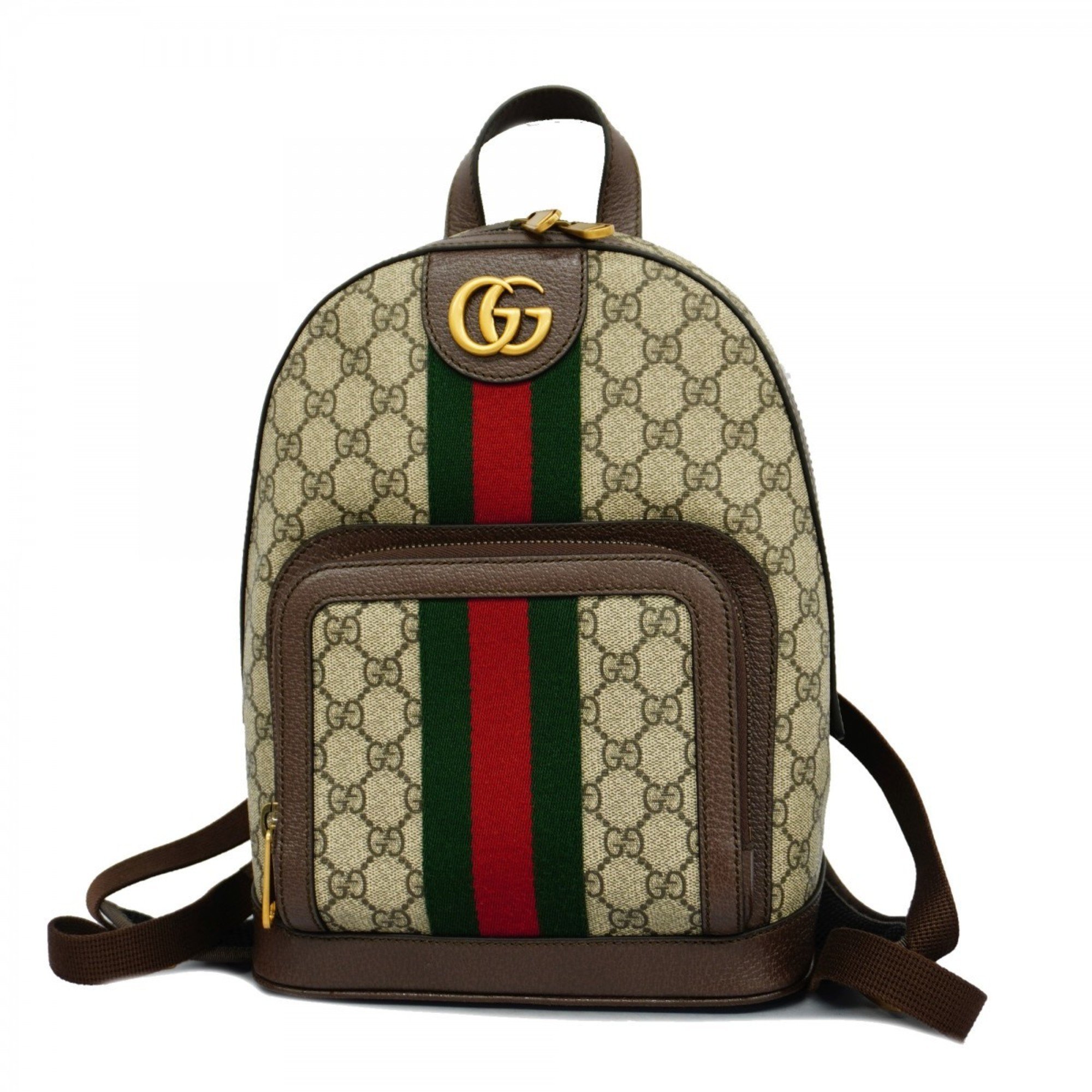 Gucci Backpack Daypack Ophidia 547965 Leather Brown Women's