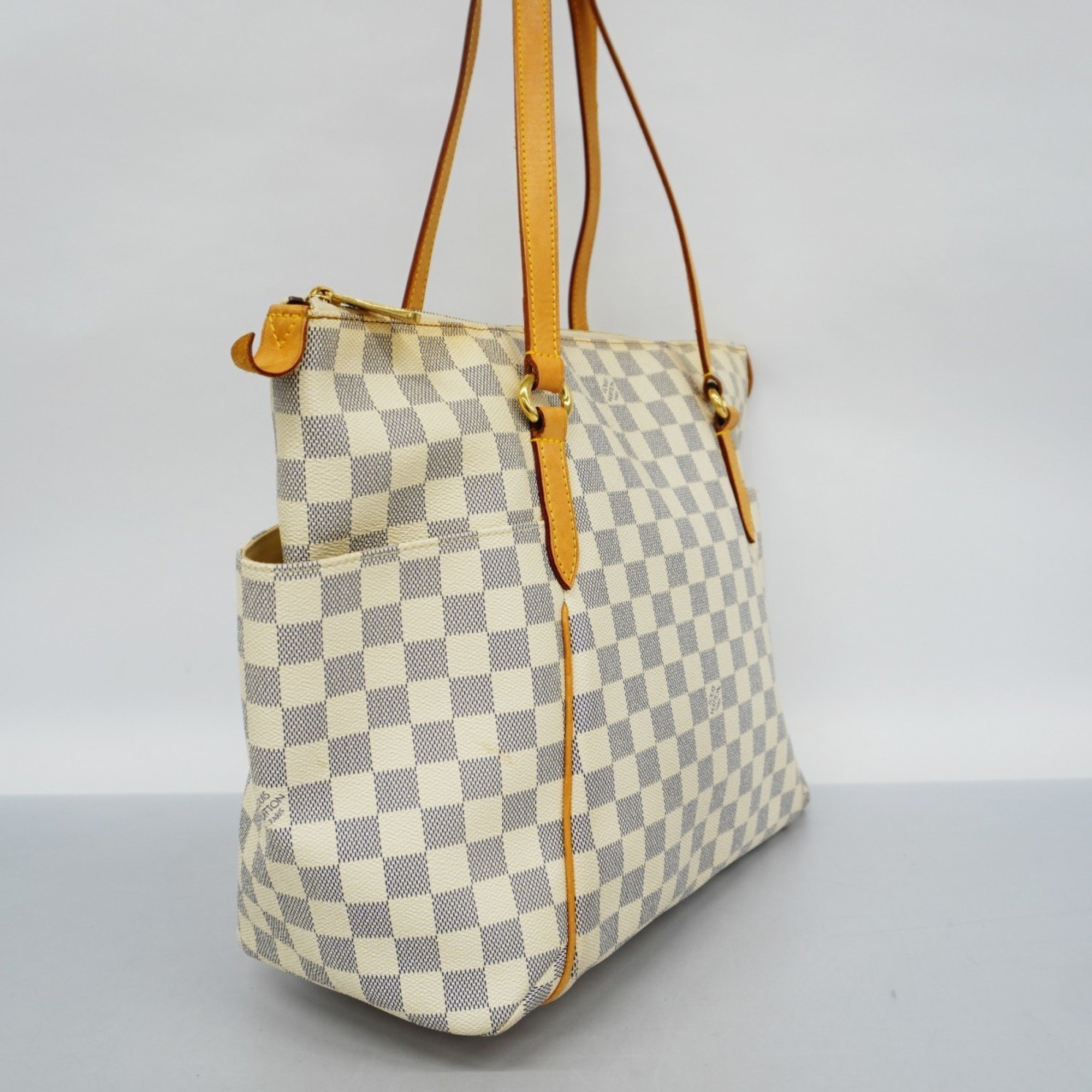 Louis Vuitton Tote Bag Damier Azur Totally MM N51262 White Women's