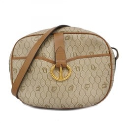 Christian Dior Shoulder Bag Honeycomb Beige Brown Women's