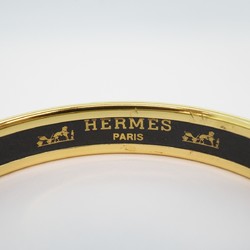 Hermes Bangle, Enamel PM, GP Plating, Cloisonne, Gold, Multicolor, Women's