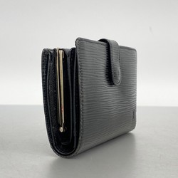 Louis Vuitton Wallet Epi Portefeuille Viennese M63642 Noir Ladies