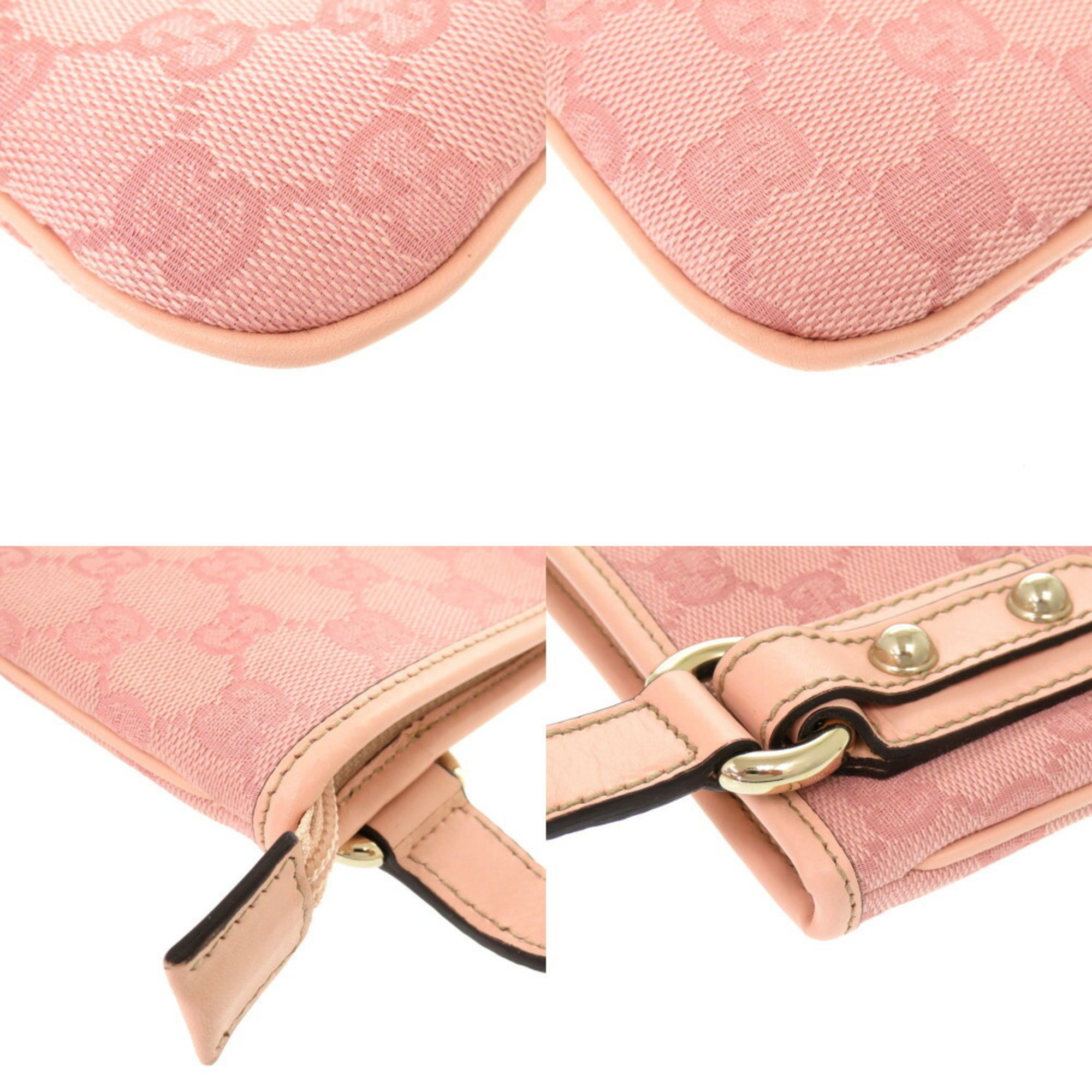 Gucci GG Canvas Pink 257246 Shoulder Bag 0227 GUCCI