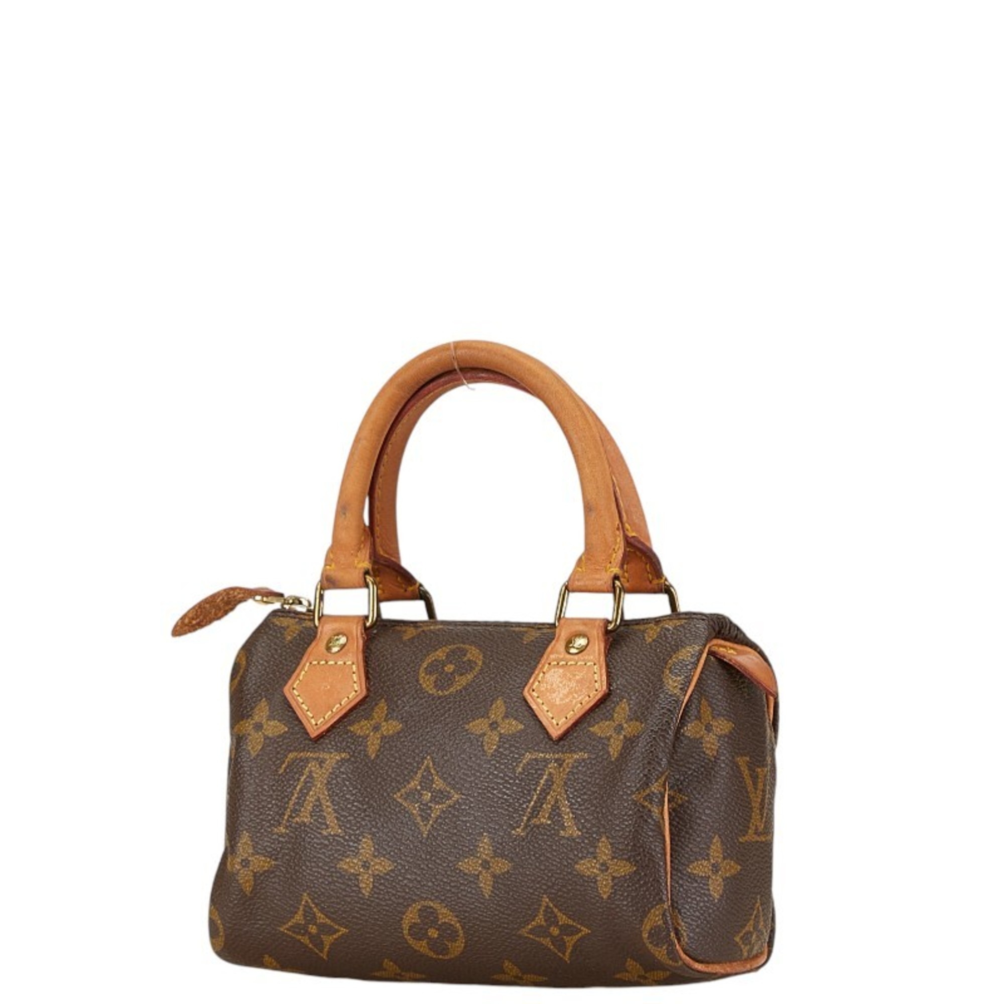 Louis Vuitton Monogram Speedy Handbag Shoulder Bag M41534 Brown PVC Leather Women's LOUIS VUITTON