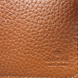 Gucci Double G Bamboo 739498 Medium Wallet Leather Brown Bi-fold 0504GUCCI