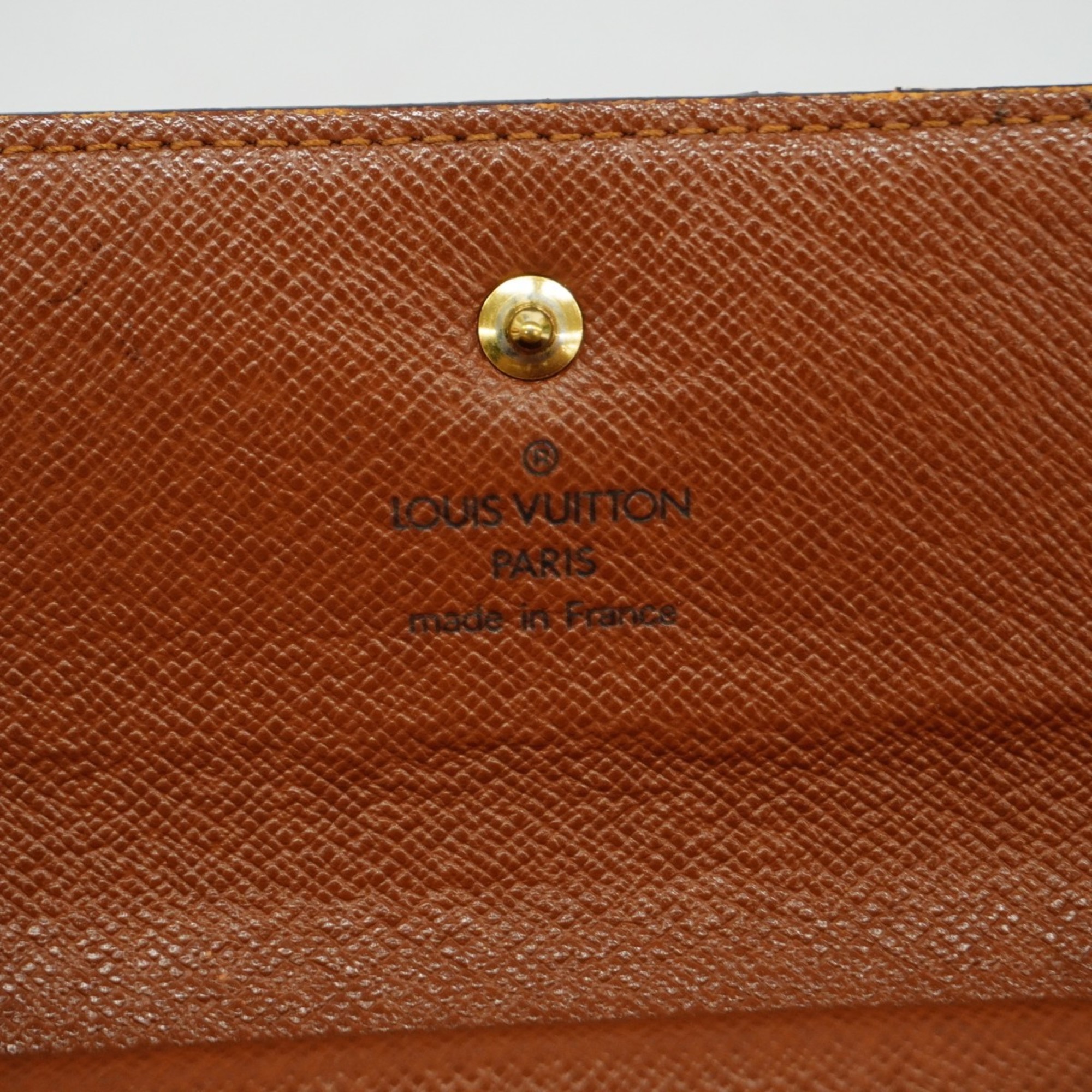 Louis Vuitton Tri-fold Long Wallet Monogram Porte Tresor International M61215 Brown Men's Women's