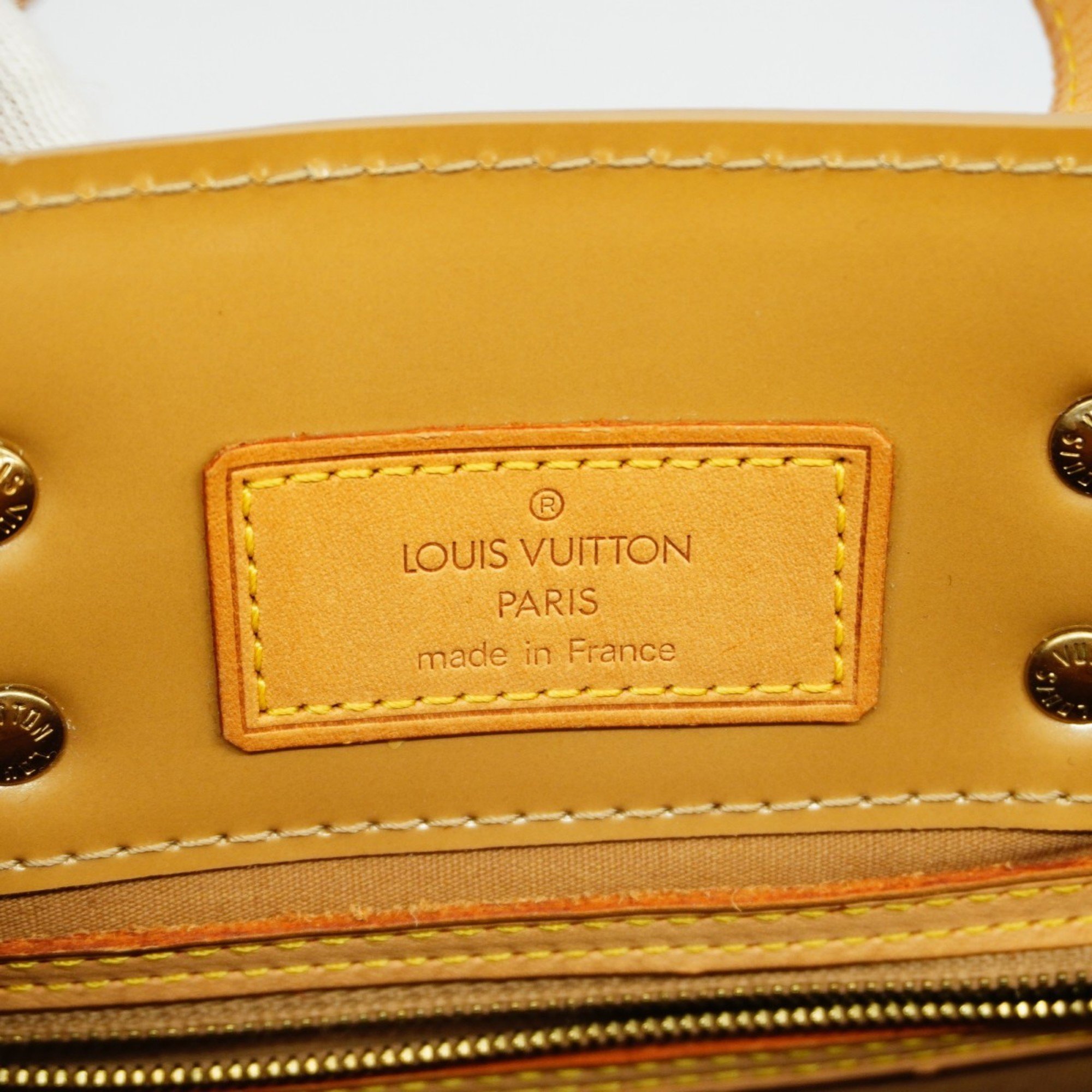 Louis Vuitton Tote Bag Vernis Reed PM M91334 Noisette Ladies