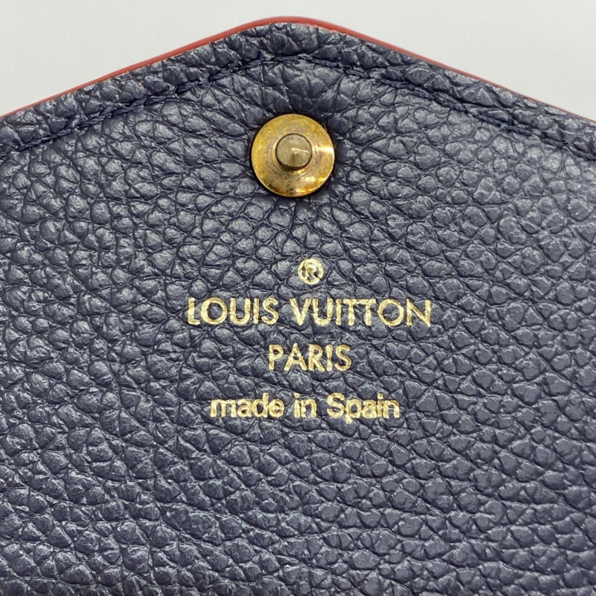 Louis Vuitton Long Wallet Monogram Empreinte Portefeuille Sarah M62125 Marine Rouge Ladies