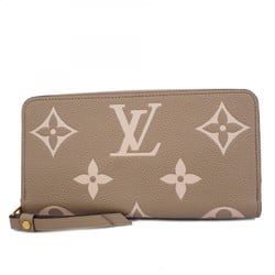 Louis Vuitton Long Wallet Monogram Empreinte Bicolor Zippy M69794 Tourterelle Crème Ladies