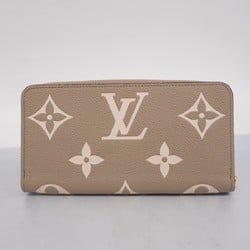 Louis Vuitton Long Wallet Monogram Empreinte Bicolor Zippy M69794 Tourterelle Crème Ladies