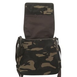 HUNTING WORLD Nylon/Leather Brown/Camouflage Shoulder Bag 0921HUNTING