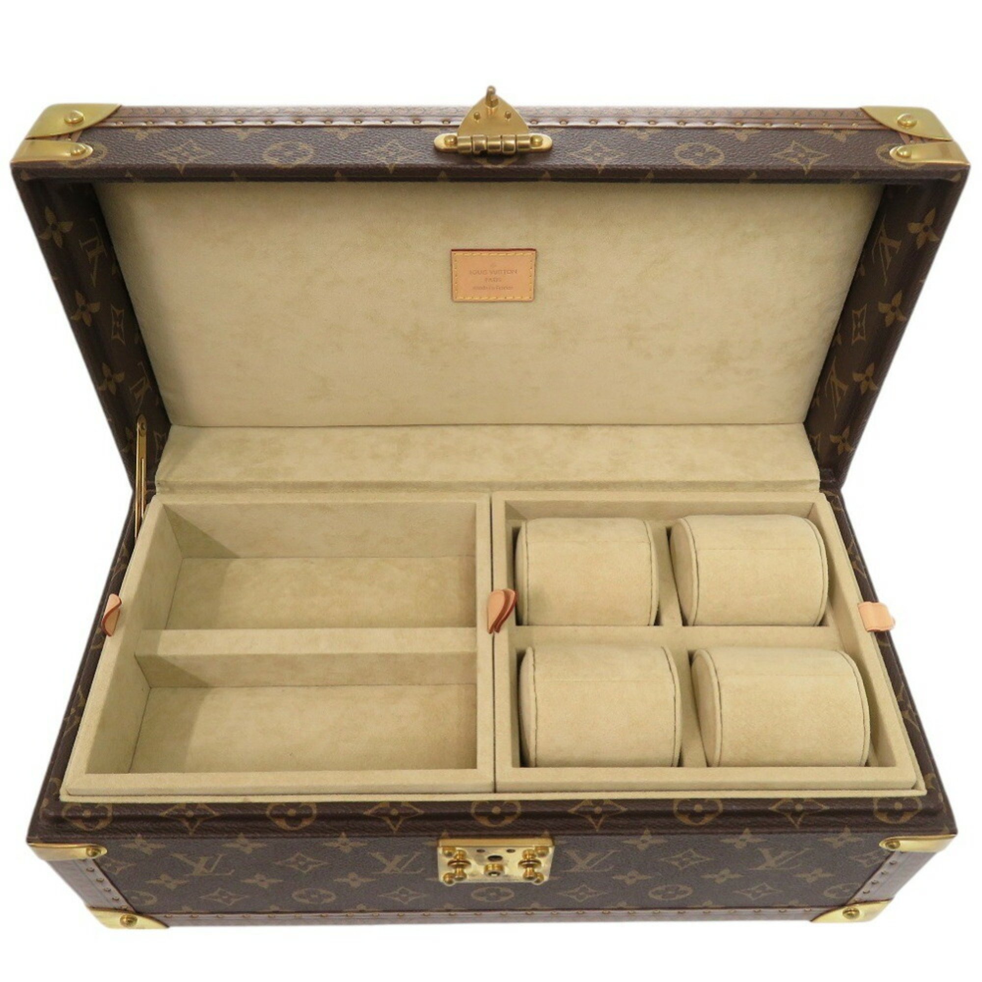 Louis Vuitton Coffret Accessory Monogram M20209 IC Chip Watch Case Trunk LV 1770LOUIS VUITTON