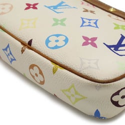 LOUIS VUITTON Louis Vuitton Monogram Multicolor Pochette Accessoires Pouch Handbag Blanc White M92649