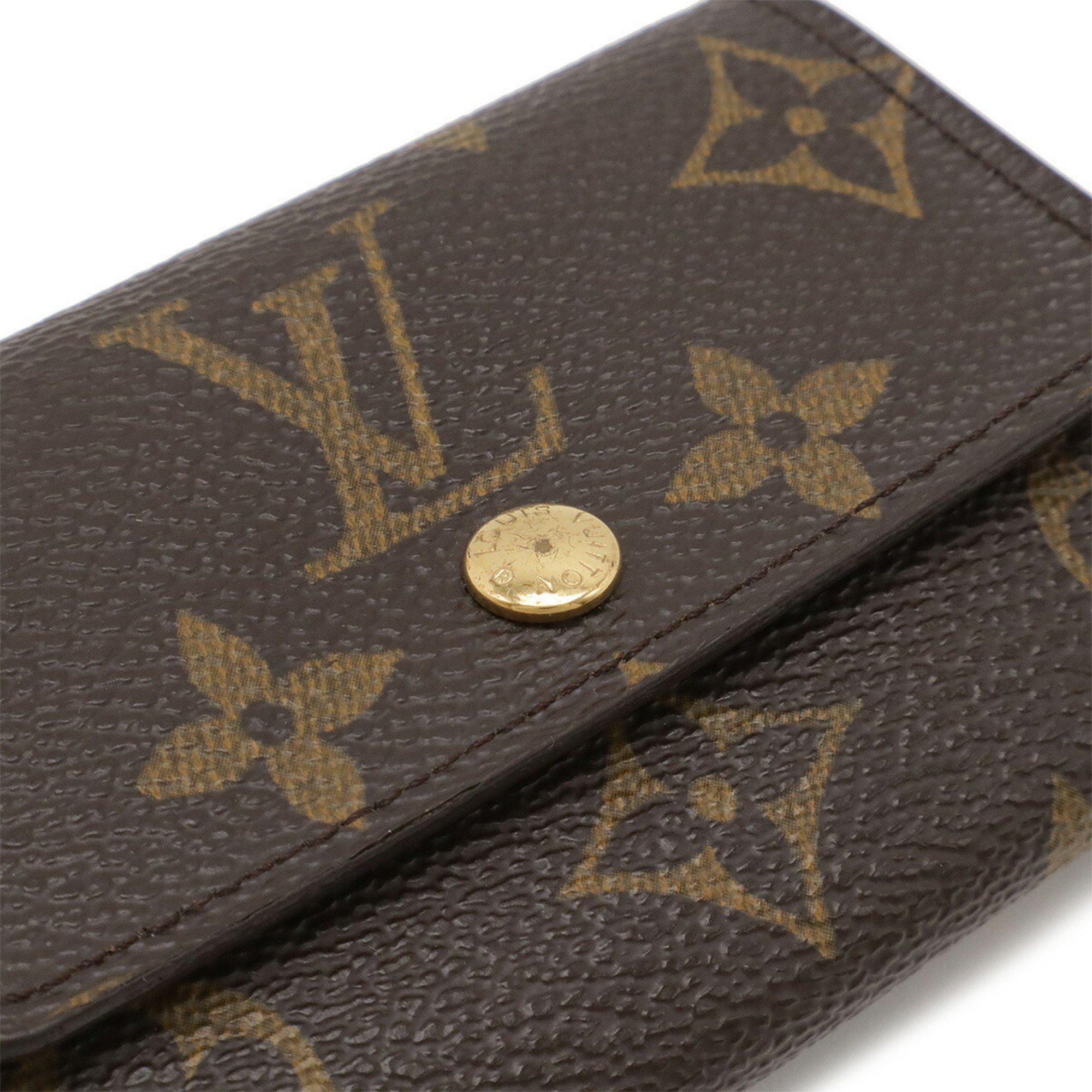 LOUIS VUITTON Louis Vuitton Monogram Porto Monnaie Plat Coin Case Purse M61930