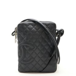 CHANEL Cambon Line Coco Mark Medium Pochette Shoulder Bag Black A25178