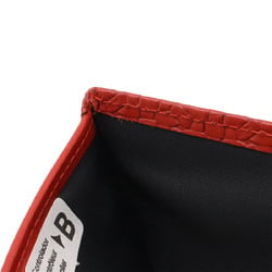 Christian Dior Bi-fold Wallet Leather Red