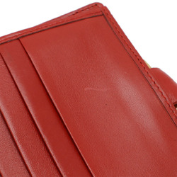 Christian Dior Bi-fold Wallet Leather Red