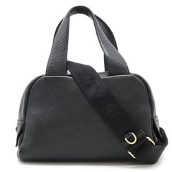 PRADA Prada Punching Handbag Bag Shoulder Leather NERO Black Purchased at a domestic boutique 1BB078