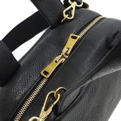 PRADA Prada Punching Handbag Bag Shoulder Leather NERO Black Purchased at a domestic boutique 1BB078