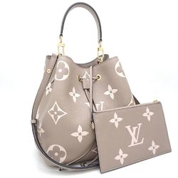 LOUIS VUITTON Louis Vuitton NeoNoe MM M45555 Shoulder Bag Monogram Empreinte Bicolor Tourterelle Creme 351701