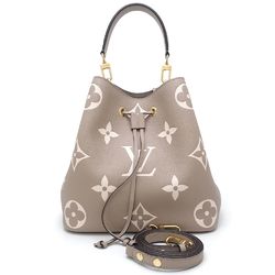 LOUIS VUITTON Louis Vuitton NeoNoe MM M45555 Shoulder Bag Monogram Empreinte Bicolor Tourterelle Creme 351701