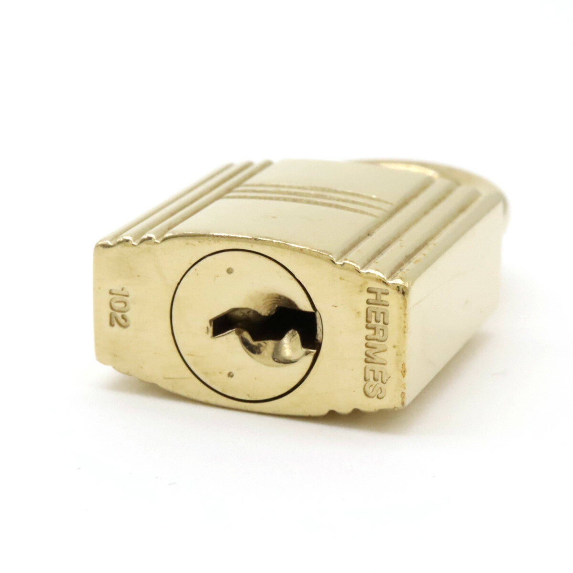 HERMES Padlock No.102 with Key GP Gold Color