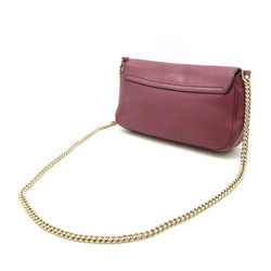 GUCCI Soho Tassel Chain Shoulder Bag Leather Purple 336752