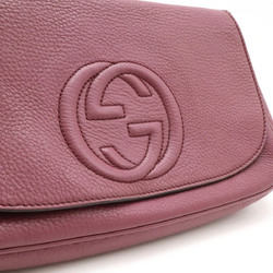 GUCCI Soho Tassel Chain Shoulder Bag Leather Purple 336752