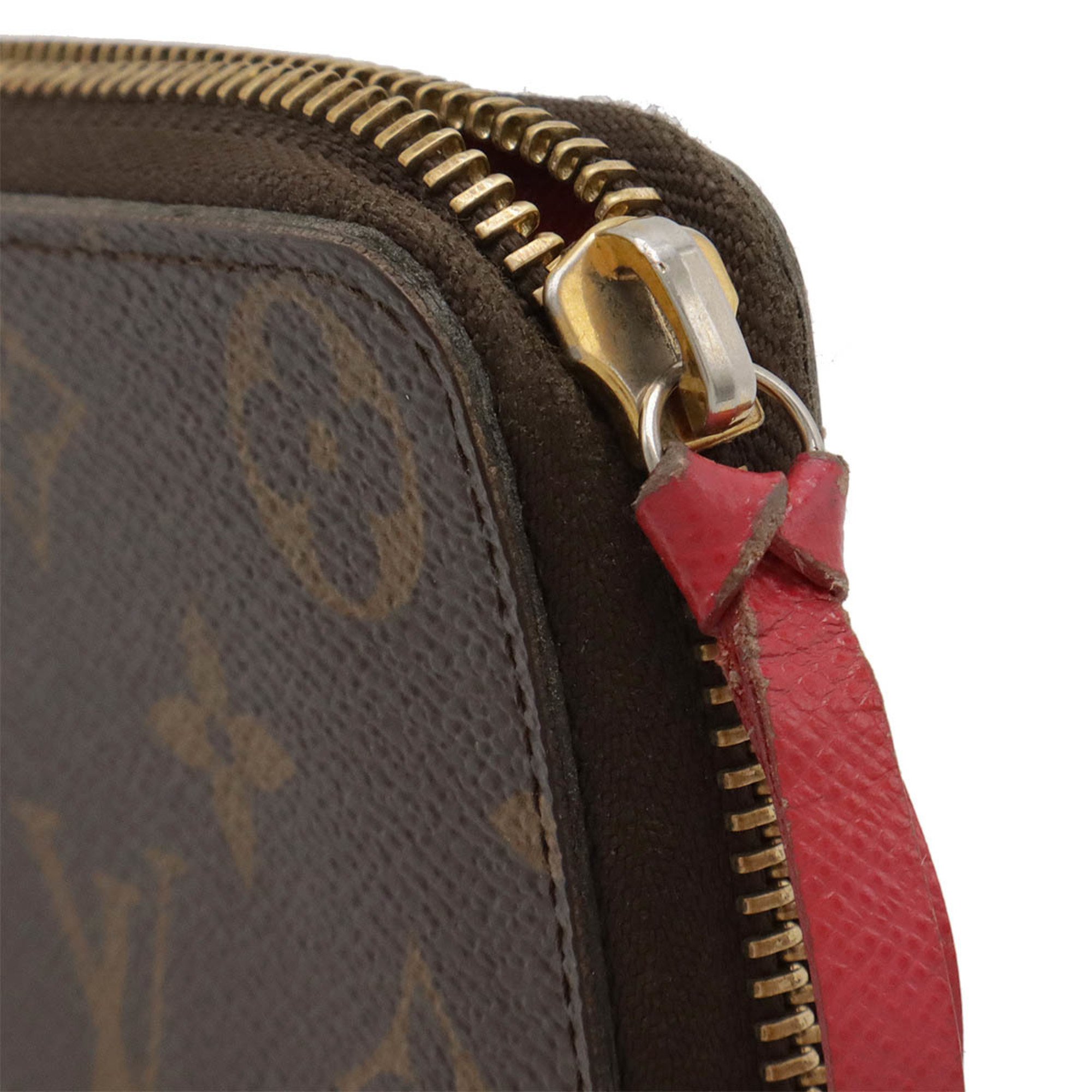 LOUIS VUITTON Louis Vuitton Monogram Portefeuille Clemence Round Long Wallet Fuchsia M60742