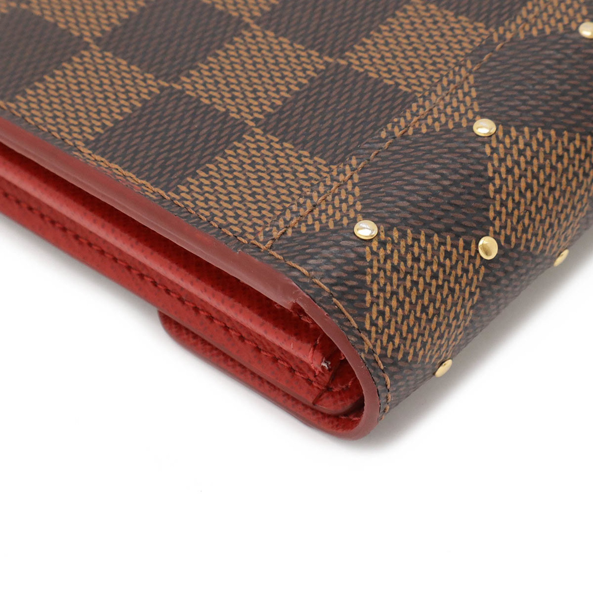 LOUIS VUITTON Louis Vuitton Damier Studs Portefeuille Sarah Bi-fold Long Wallet N60249