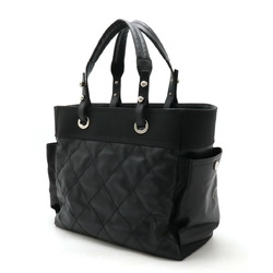 CHANEL Paris Biarritz Tote GM bag Shoulder Coated canvas Leather Black Pouch not included A34210