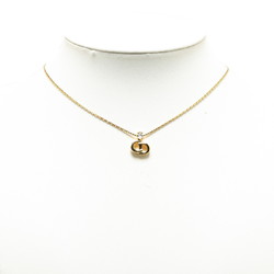 Christian Dior Dior CD Rhinestone Necklace Gold Plated Women's