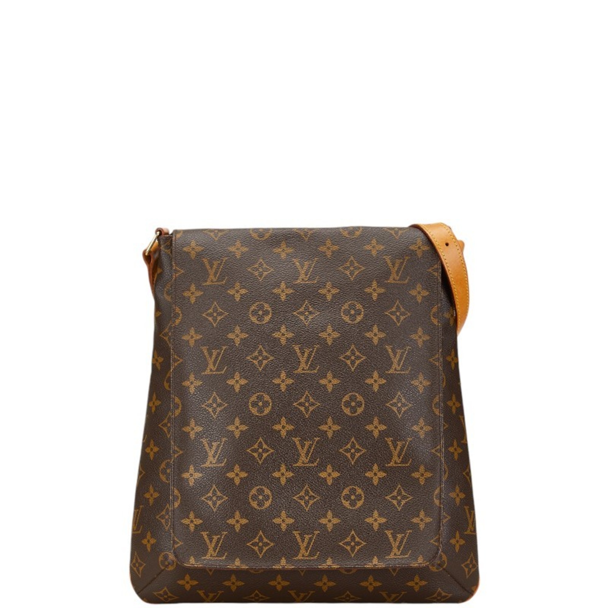 Louis Vuitton Monogram Musette Shoulder Bag M51256 Brown PVC Leather Women's LOUIS VUITTON