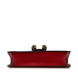 Gucci Dionysus Chain Shoulder Bag 476432 Red Leather Women's GUCCI